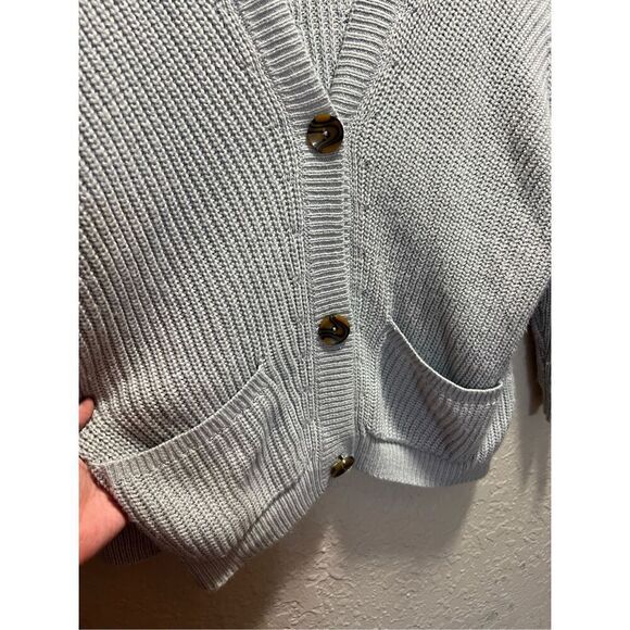 Isela Grey Button Up Cardigan Sweater Woman’s Size Large - Picture 4 of 7
